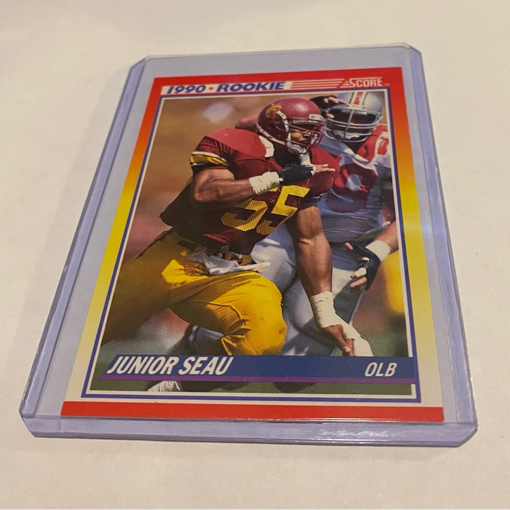 Junior Seau 1990 RC Rookie Score Football Card # 302 Vintage Collectible